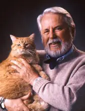 edward lowe holding a cat