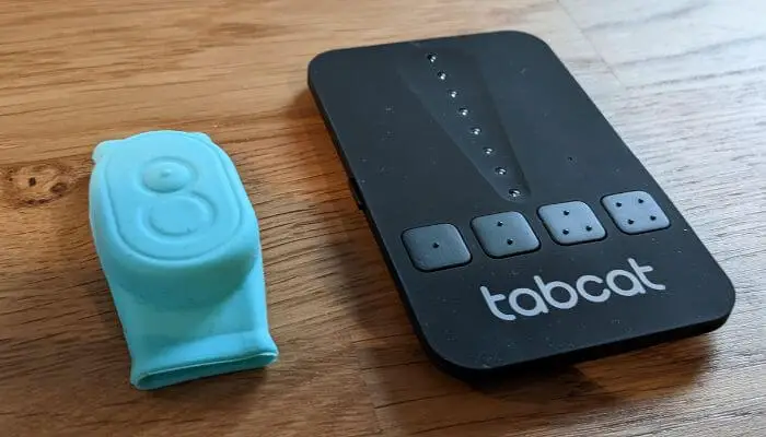 tabcat + sensor in blue case